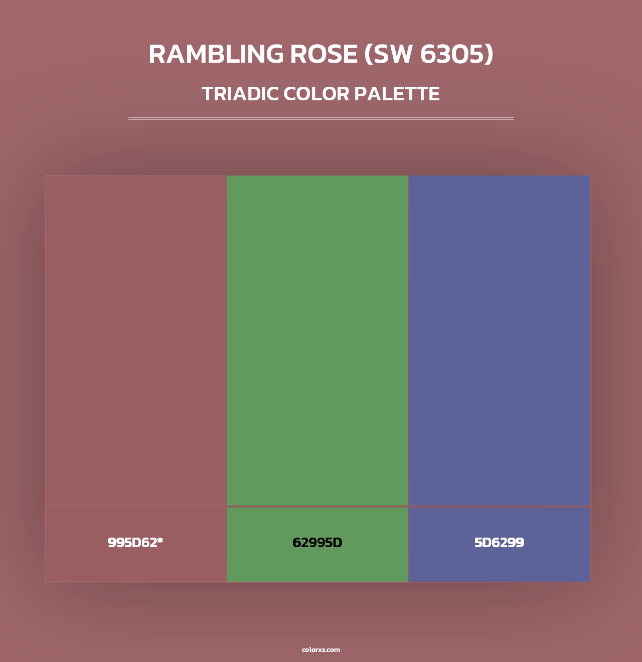 Rambling Rose (SW 6305) - Triadic Color Palette