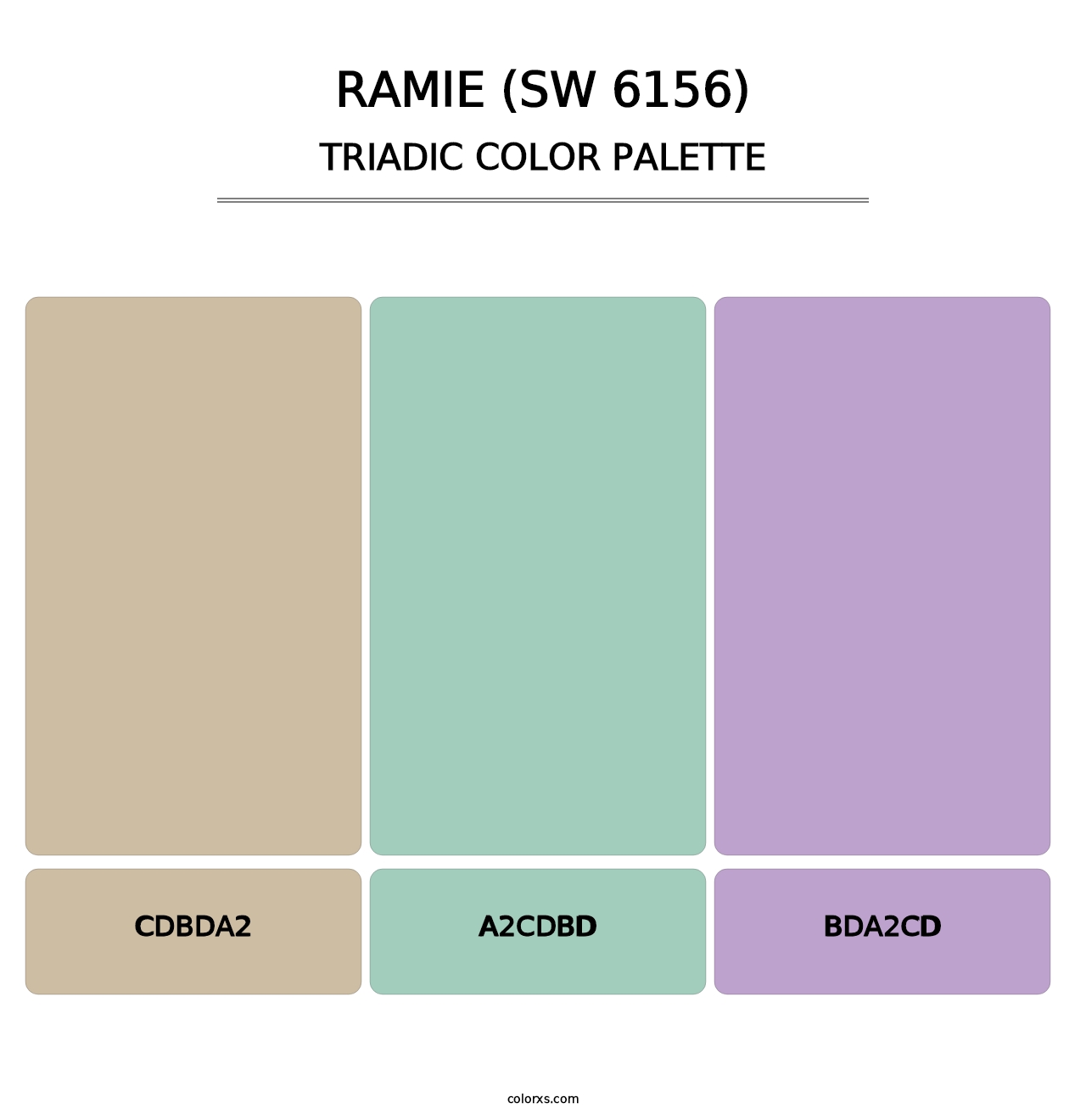 Ramie (SW 6156) - Triadic Color Palette
