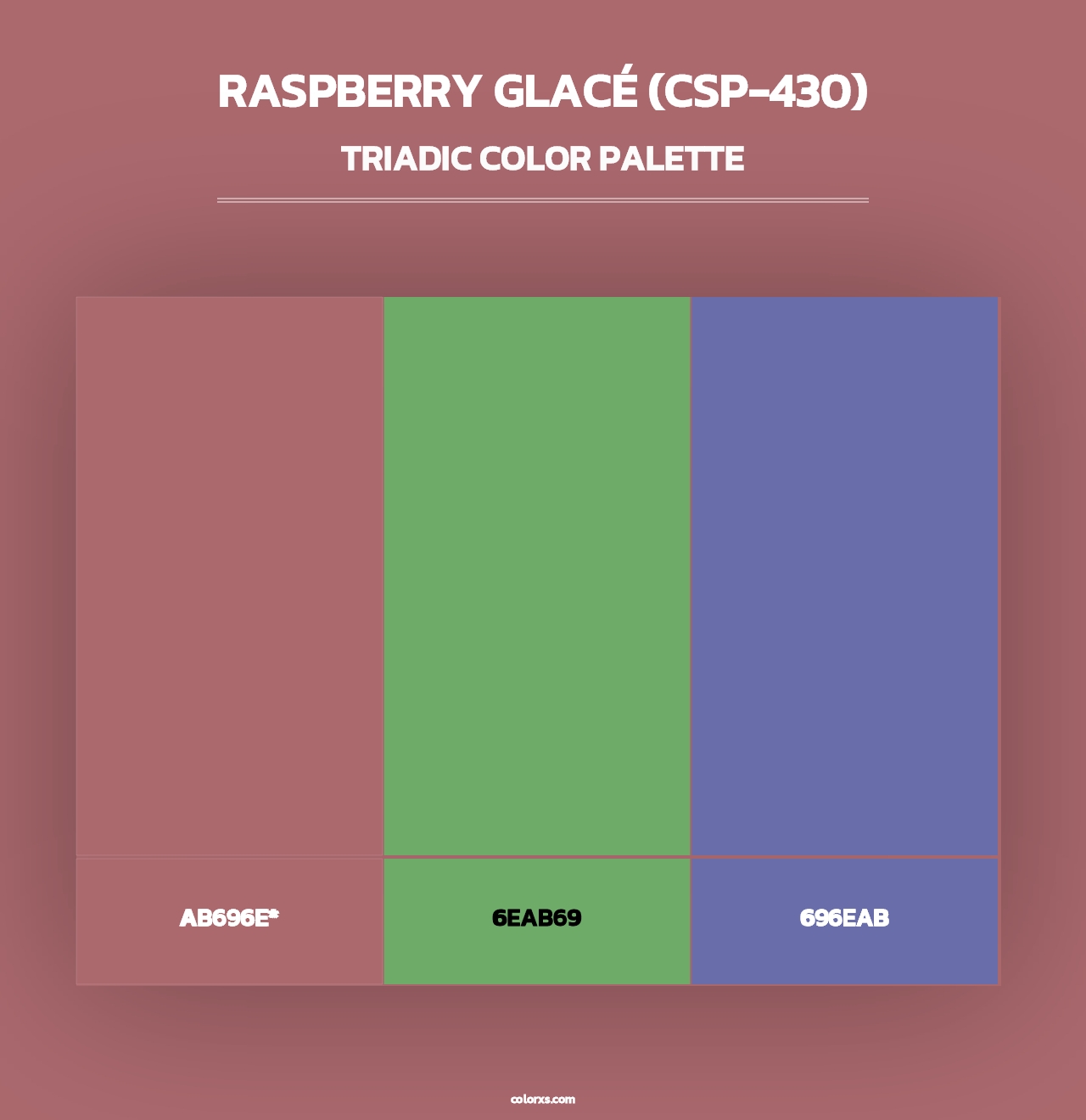 Raspberry Glacé (CSP-430) - Triadic Color Palette