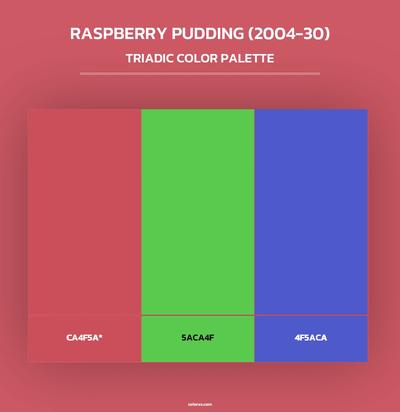 Raspberry Pudding (2004-30) - Triadic Color Palette