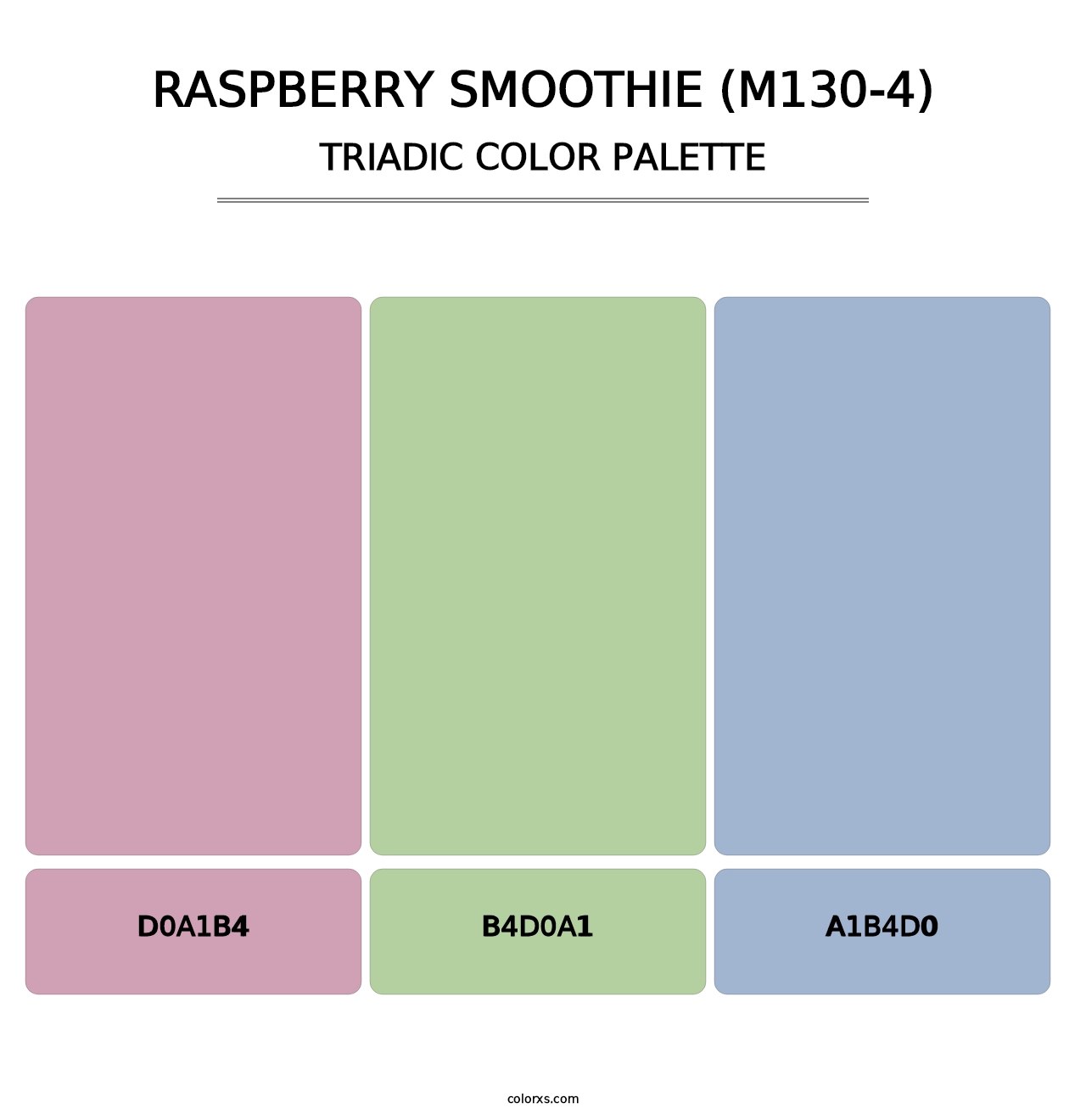 Raspberry Smoothie (M130-4) - Triadic Color Palette