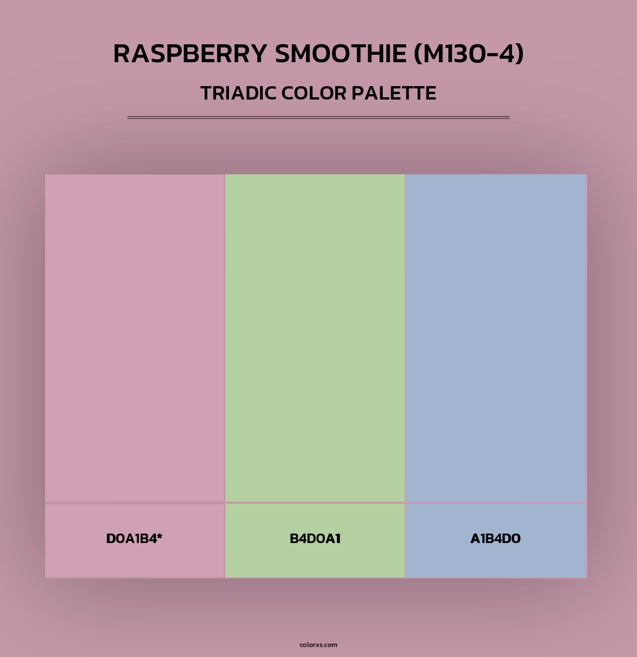 Raspberry Smoothie (M130-4) - Triadic Color Palette