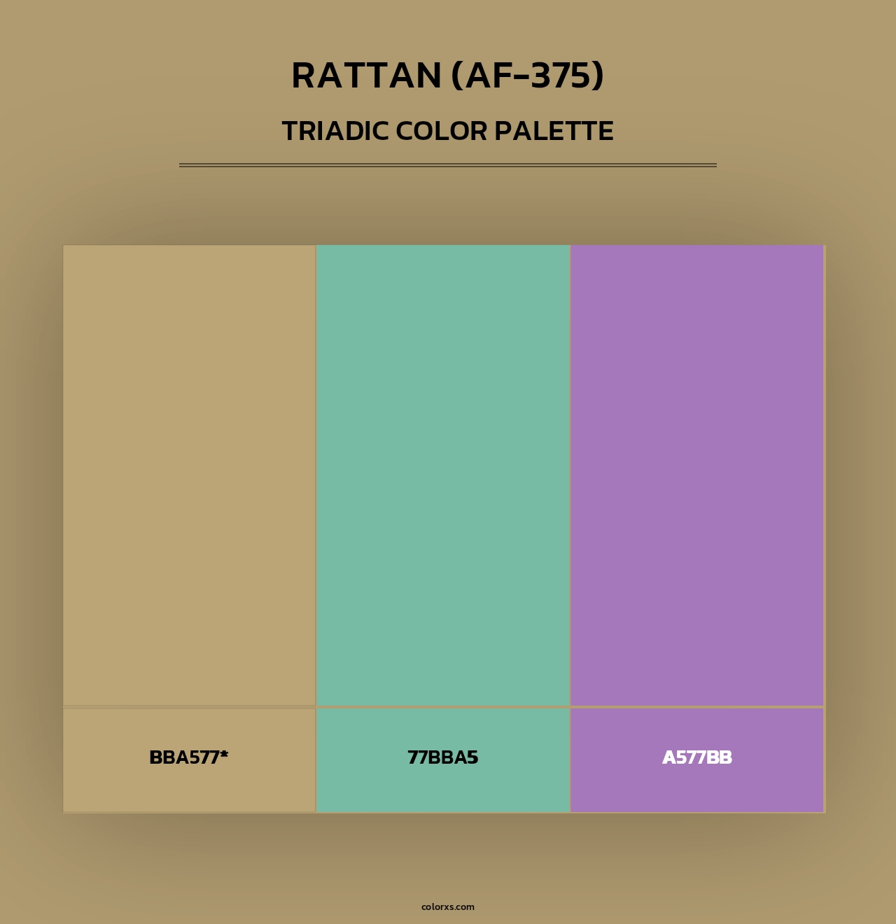 Rattan (AF-375) - Triadic Color Palette