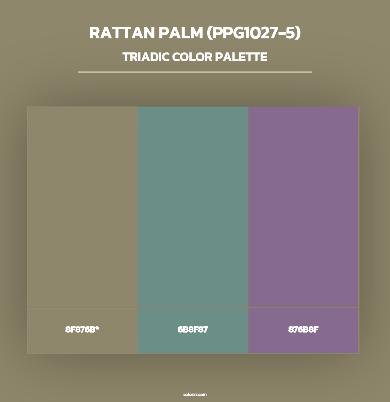 Rattan Palm (PPG1027-5) - Triadic Color Palette