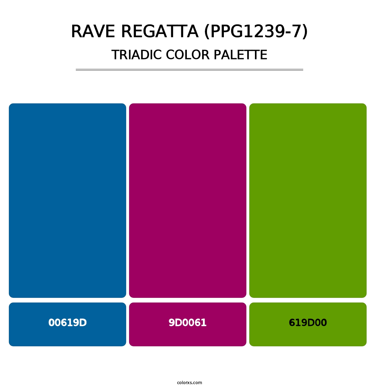 Rave Regatta (PPG1239-7) - Triadic Color Palette