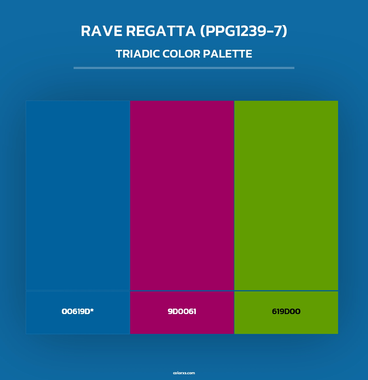 Rave Regatta (PPG1239-7) - Triadic Color Palette