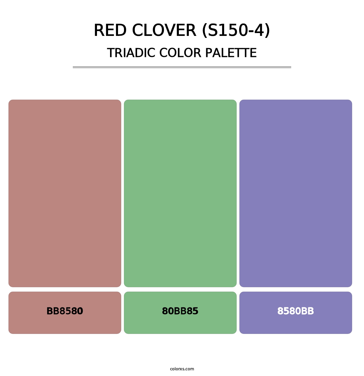 Red Clover (S150-4) - Triadic Color Palette