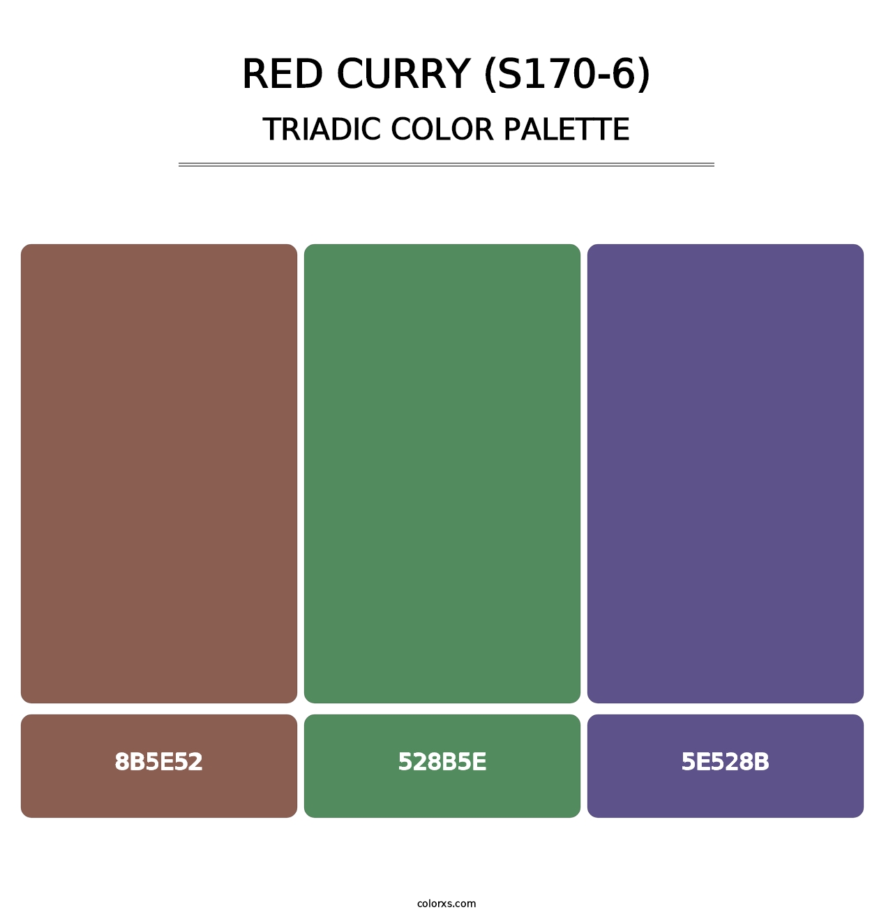 Red Curry (S170-6) - Triadic Color Palette