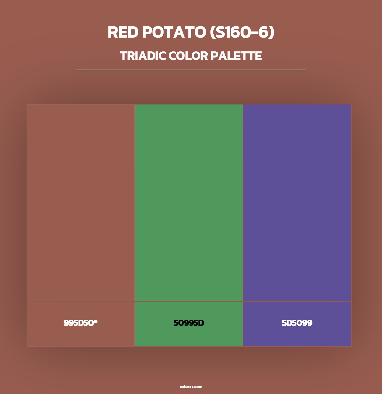 Red Potato (S160-6) - Triadic Color Palette