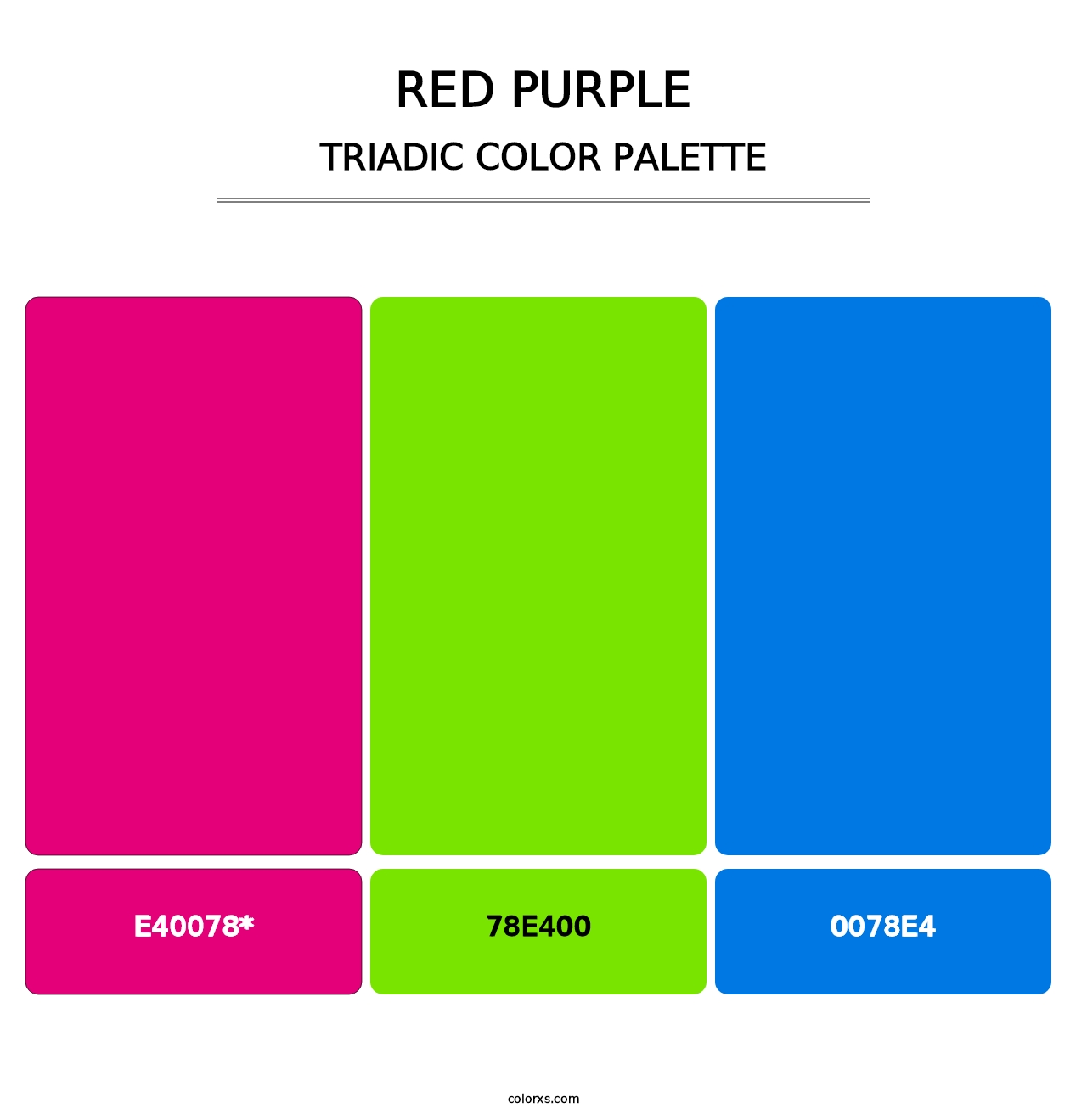 Red Purple - Triadic Color Palette