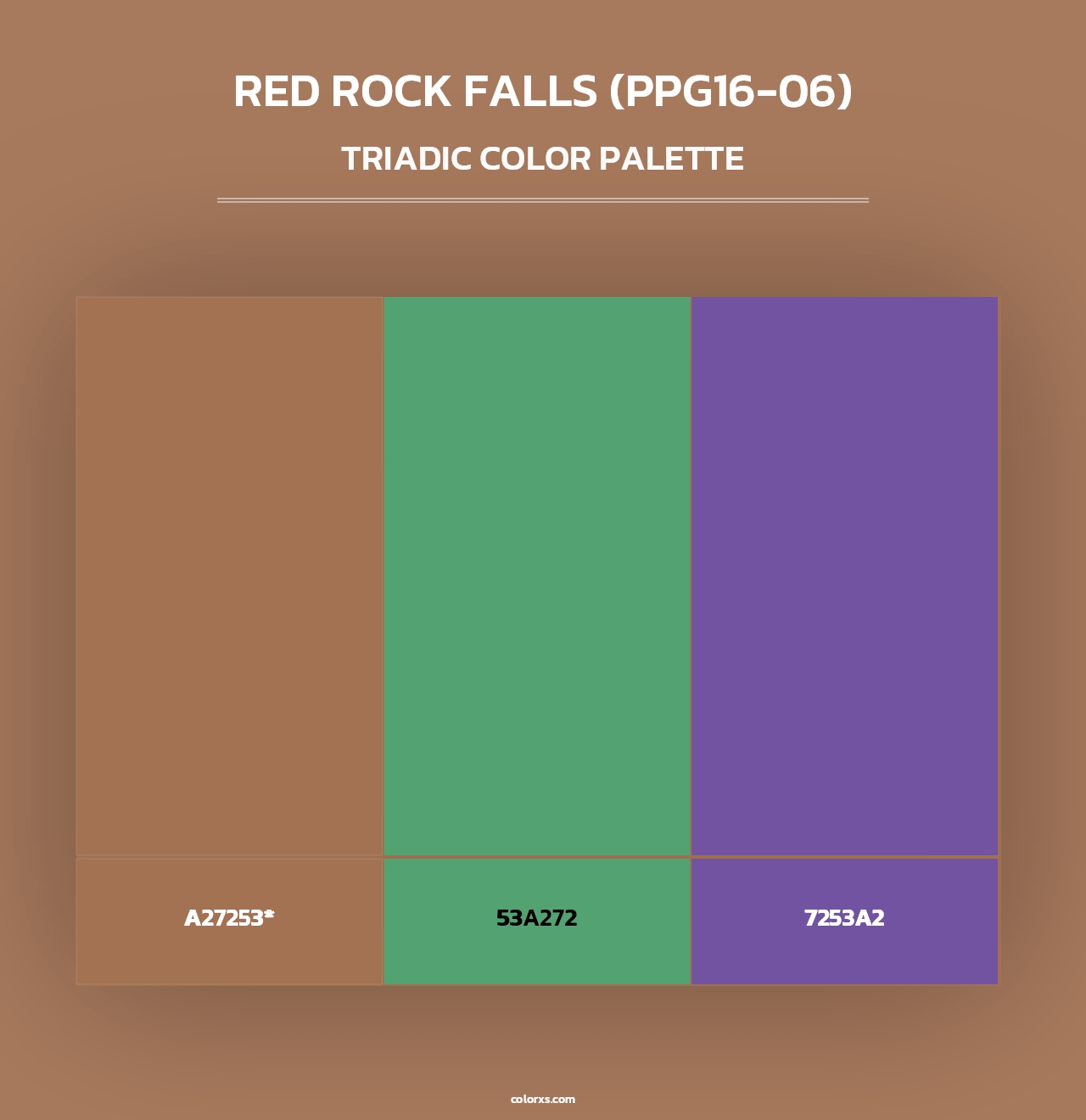 Red Rock Falls (PPG16-06) - Triadic Color Palette