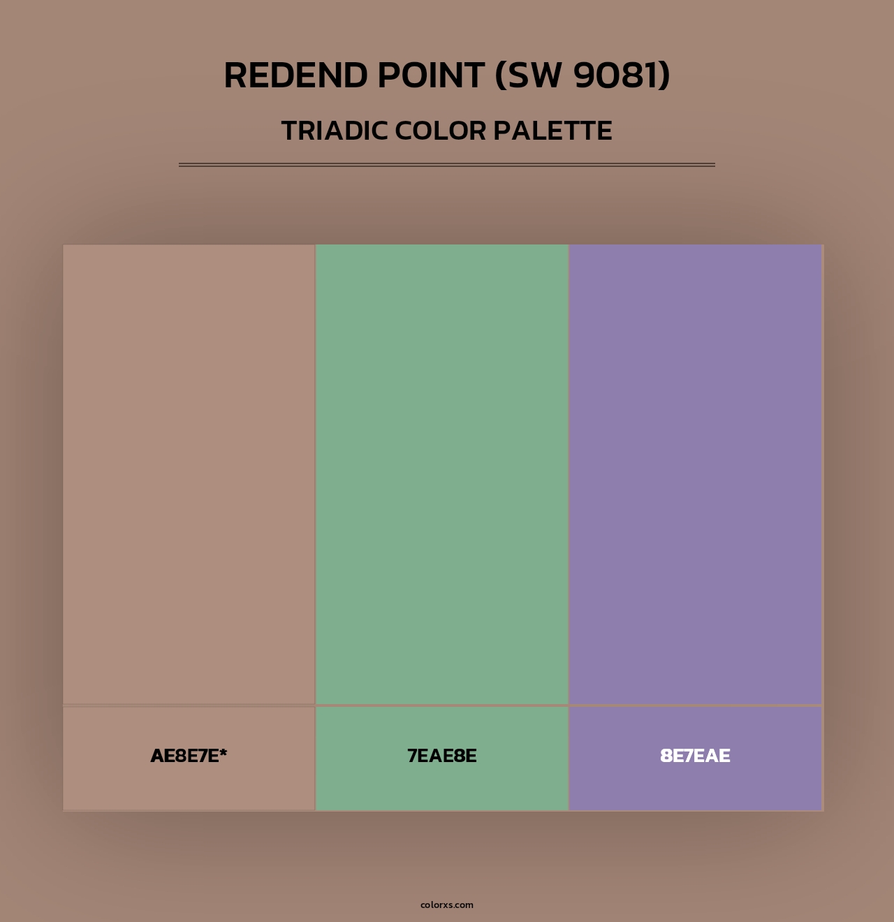 Redend Point (SW 9081) - Triadic Color Palette