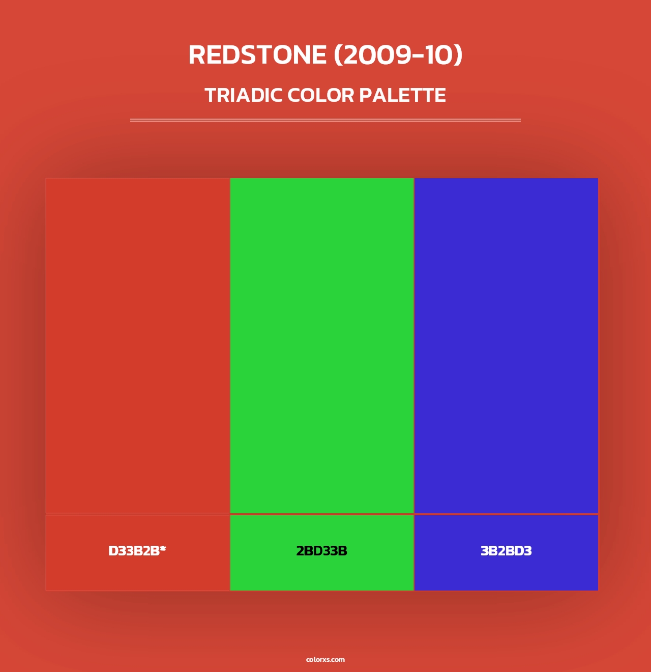 Redstone (2009-10) - Triadic Color Palette
