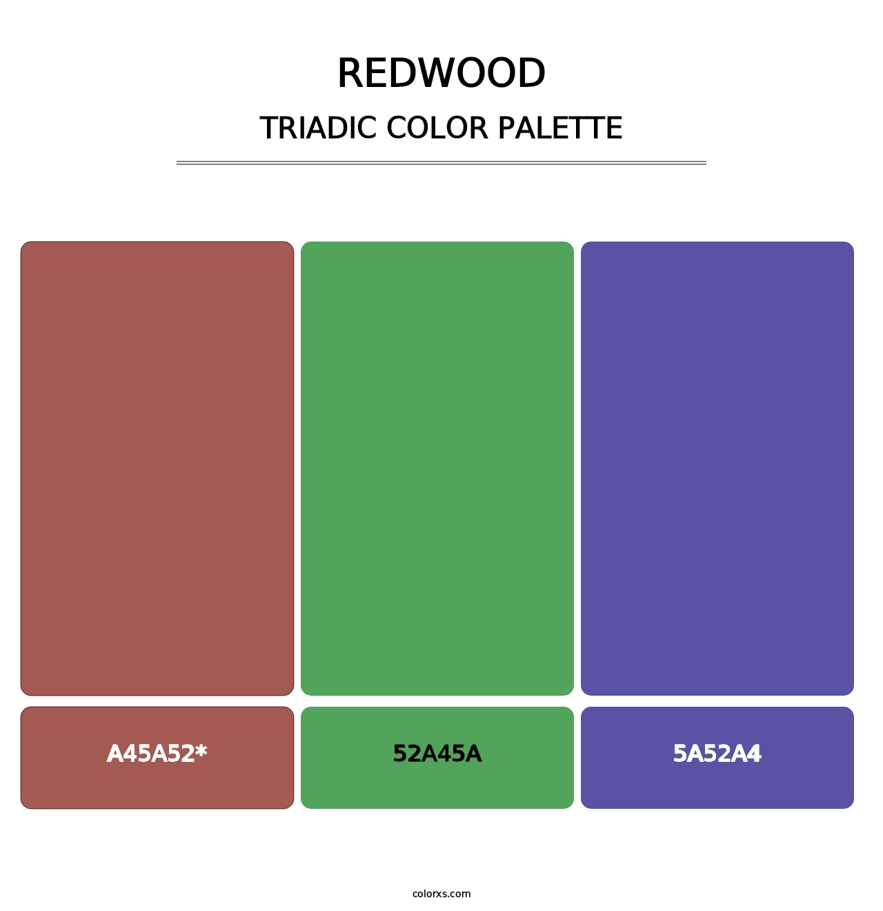 Redwood - Triadic Color Palette