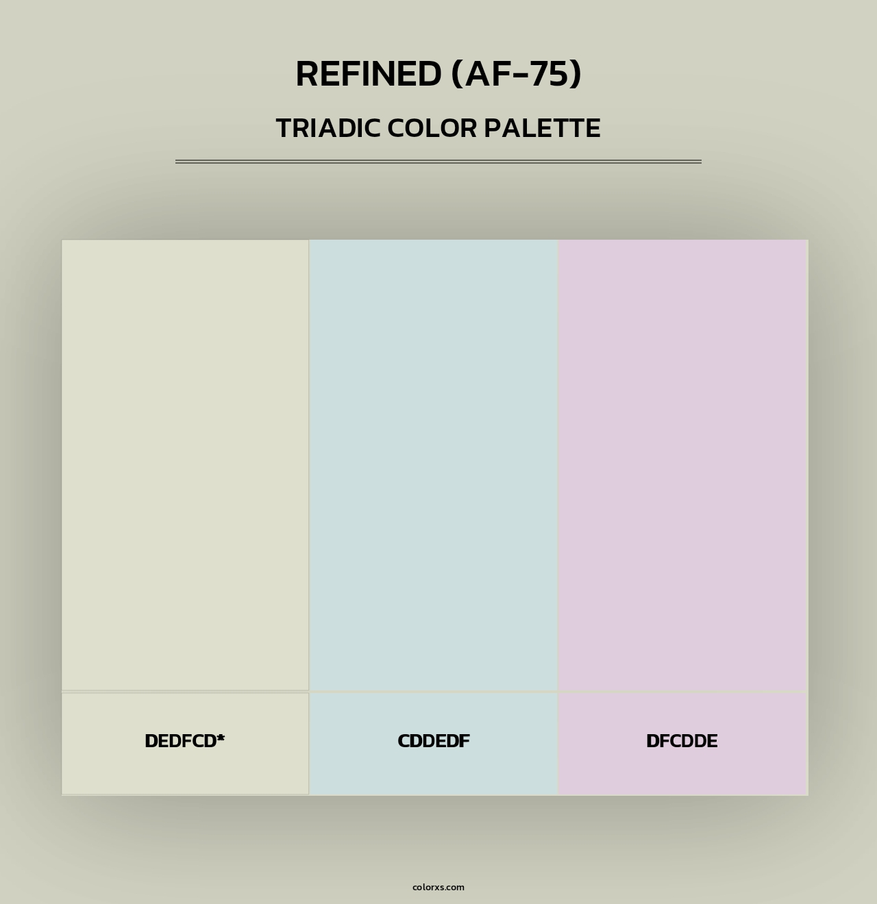 Refined (AF-75) - Triadic Color Palette