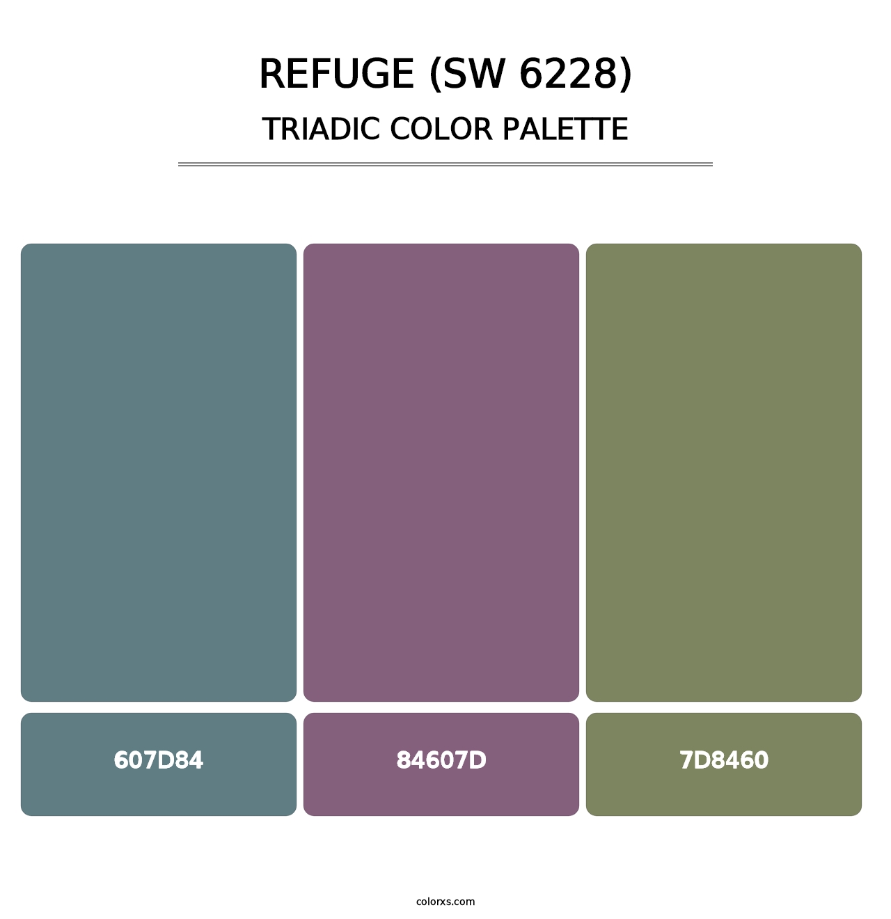 Refuge (SW 6228) - Triadic Color Palette