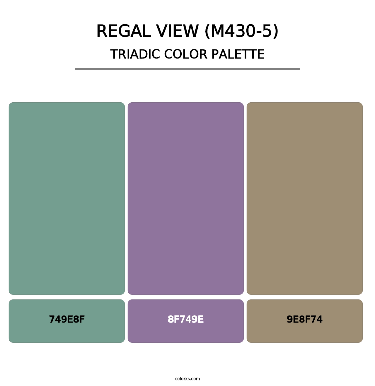 Regal View (M430-5) - Triadic Color Palette