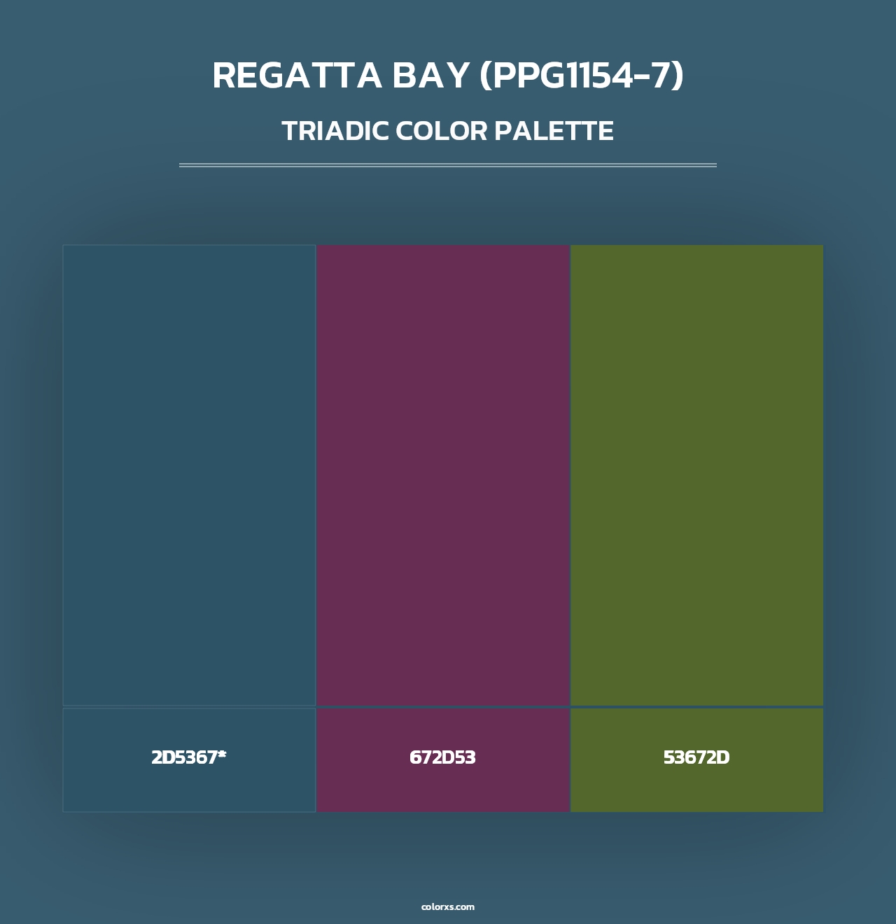 Regatta Bay (PPG1154-7) - Triadic Color Palette