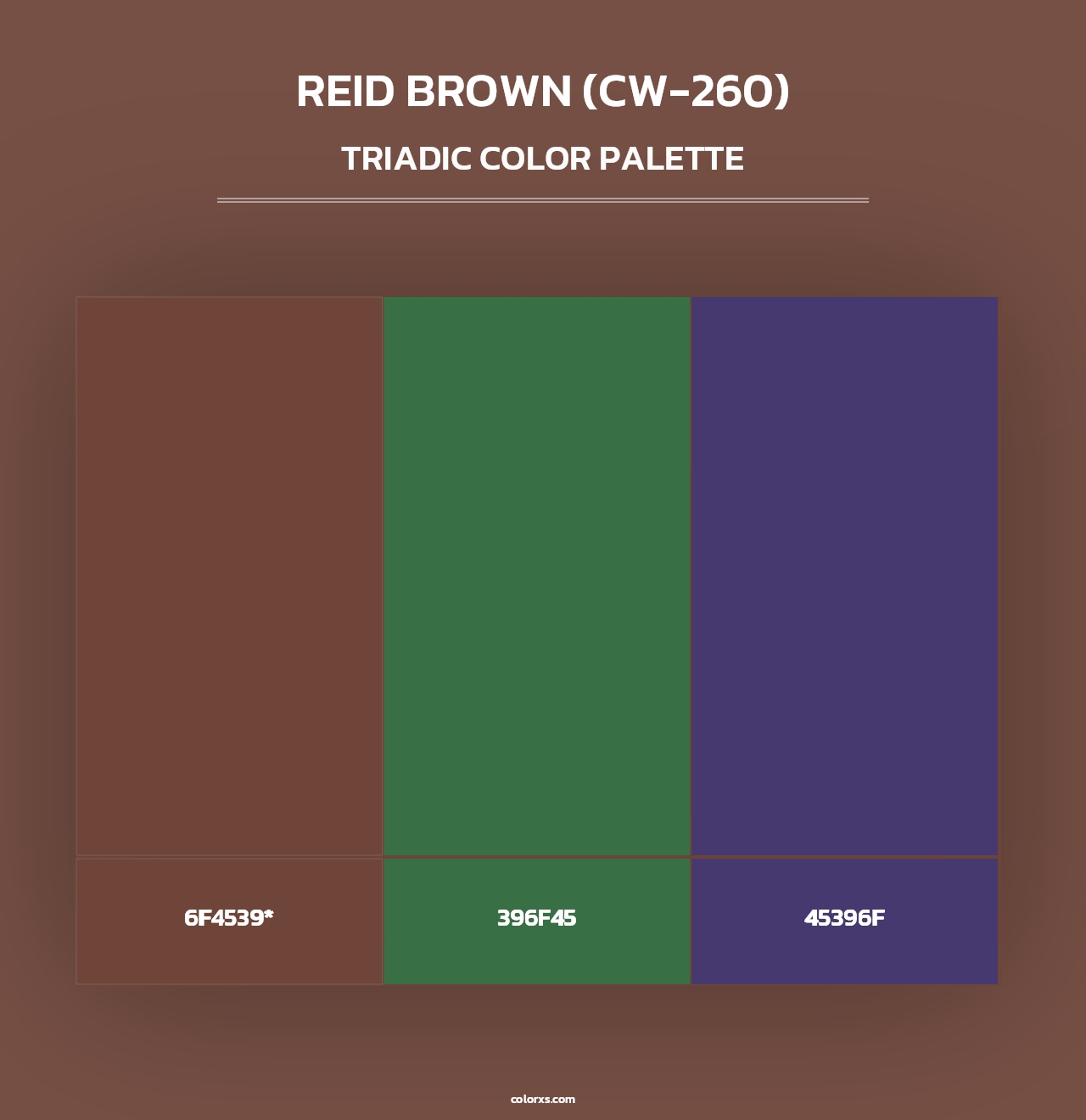 Reid Brown (CW-260) - Triadic Color Palette