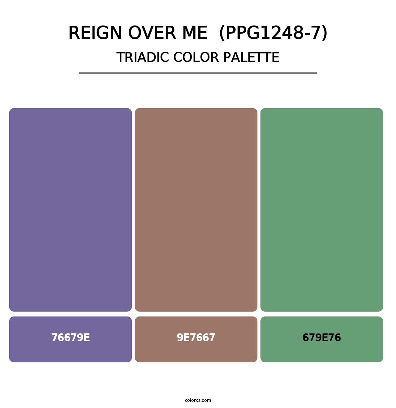 Reign Over Me  (PPG1248-7) - Triadic Color Palette