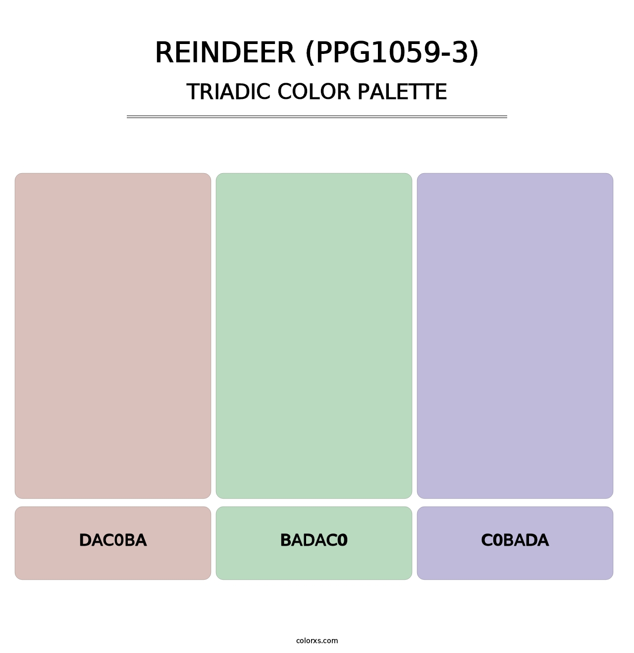 Reindeer (PPG1059-3) - Triadic Color Palette