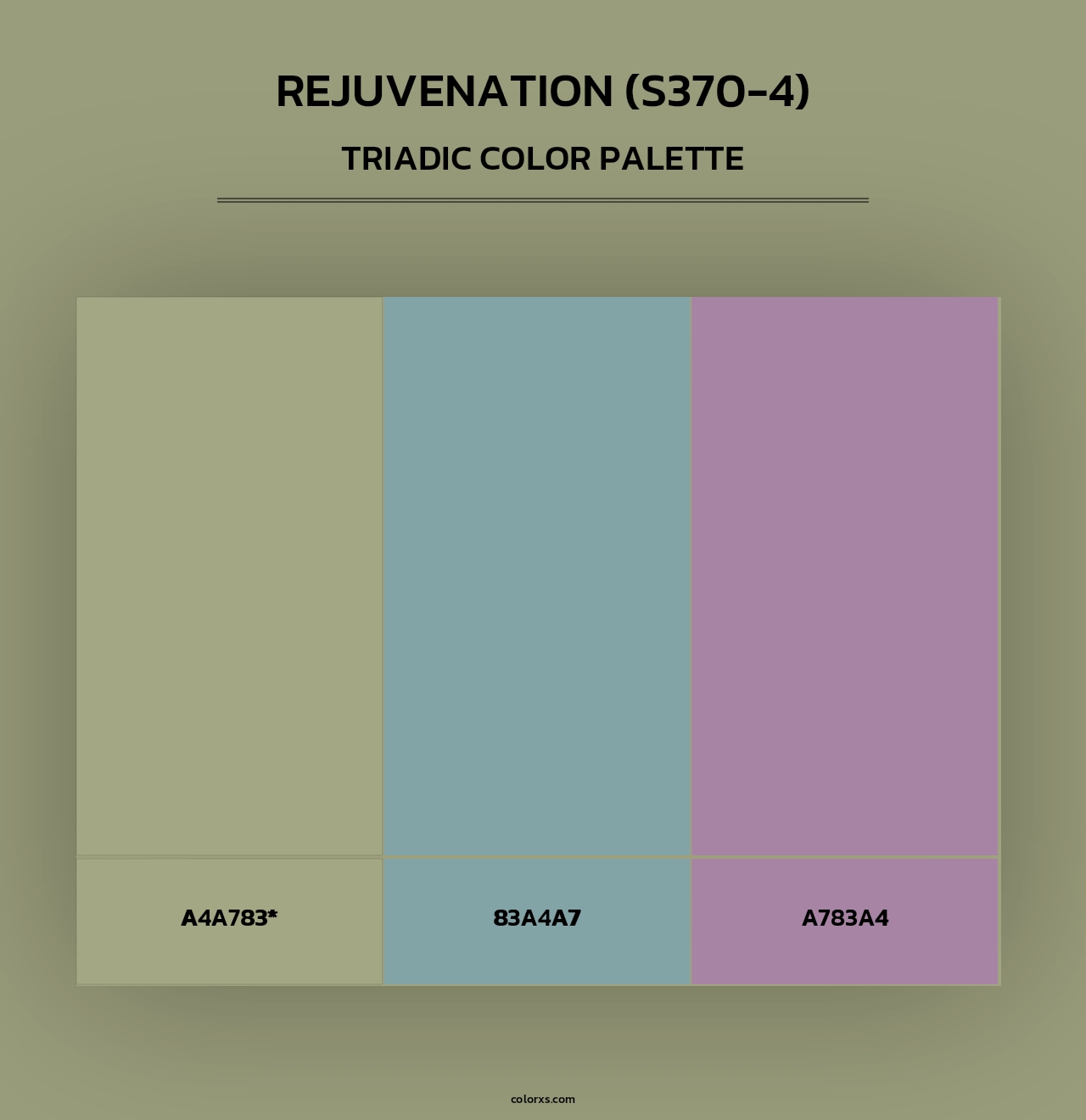 Rejuvenation (S370-4) - Triadic Color Palette
