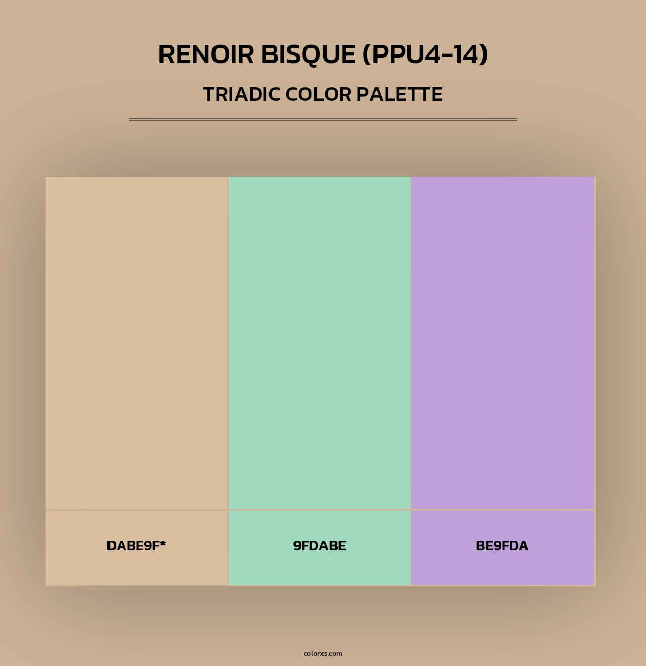 Renoir Bisque (PPU4-14) - Triadic Color Palette