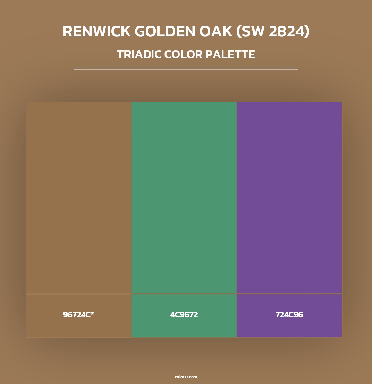 Renwick Golden Oak (SW 2824) - Triadic Color Palette