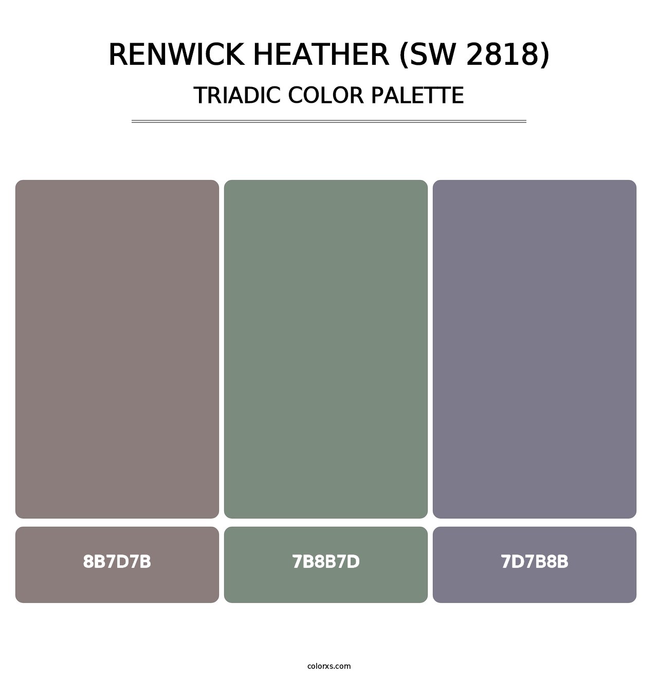 Renwick Heather (SW 2818) - Triadic Color Palette