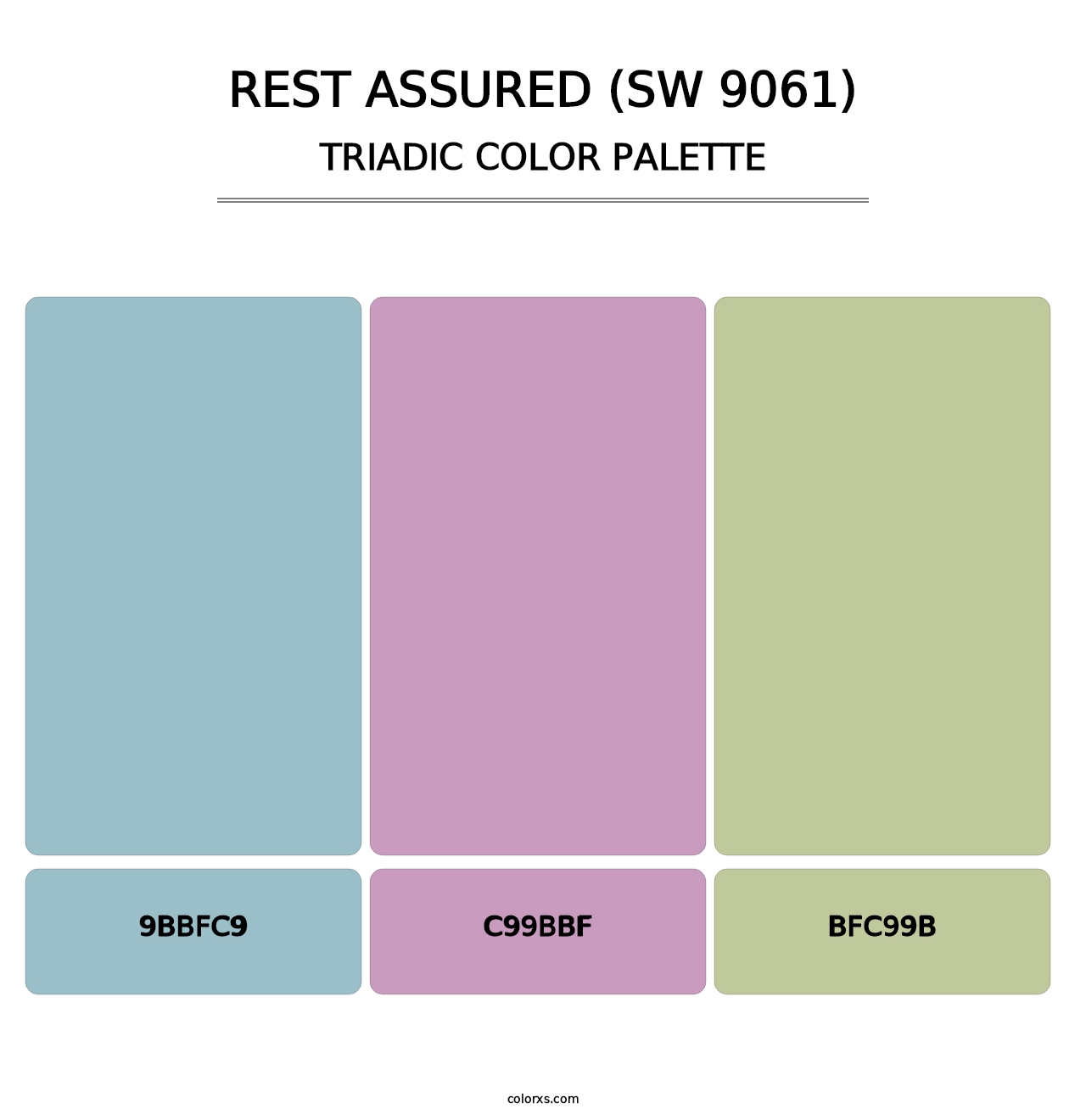 Rest Assured (SW 9061) - Triadic Color Palette