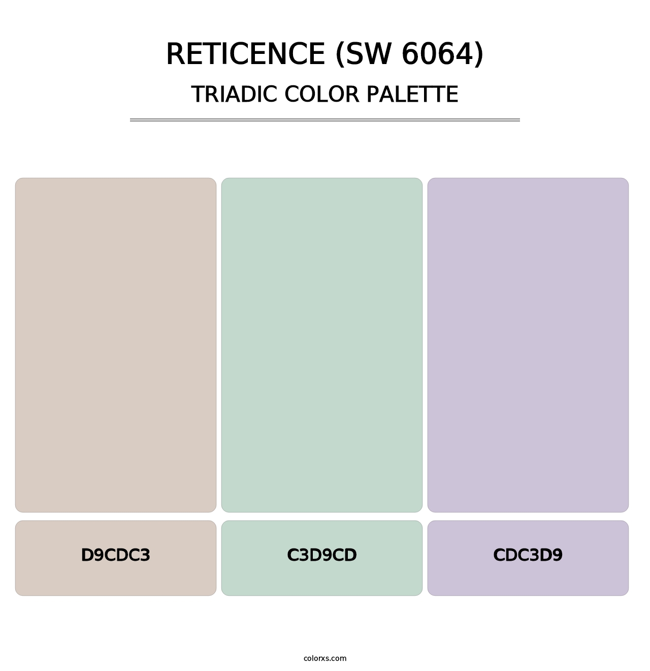 Reticence (SW 6064) - Triadic Color Palette