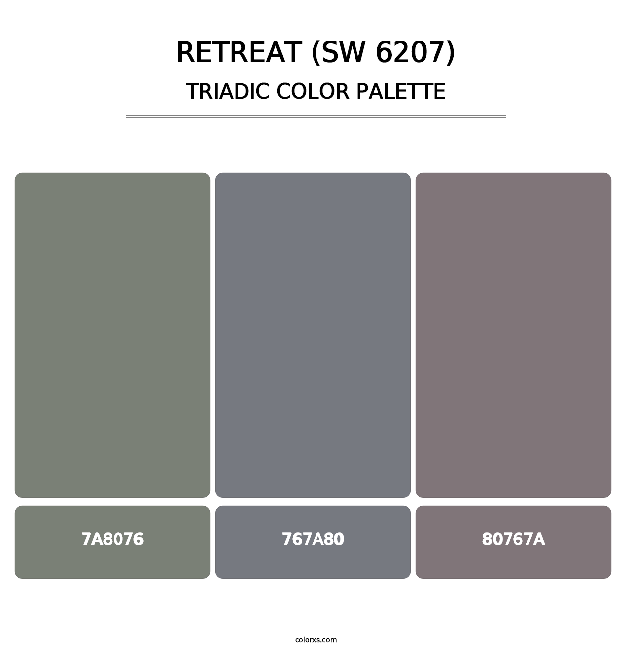 Retreat (SW 6207) - Triadic Color Palette