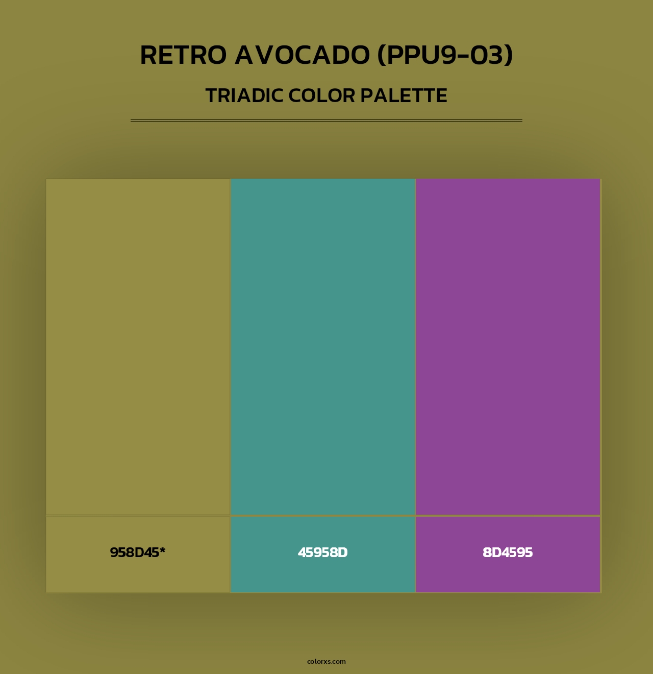 Retro Avocado (PPU9-03) - Triadic Color Palette