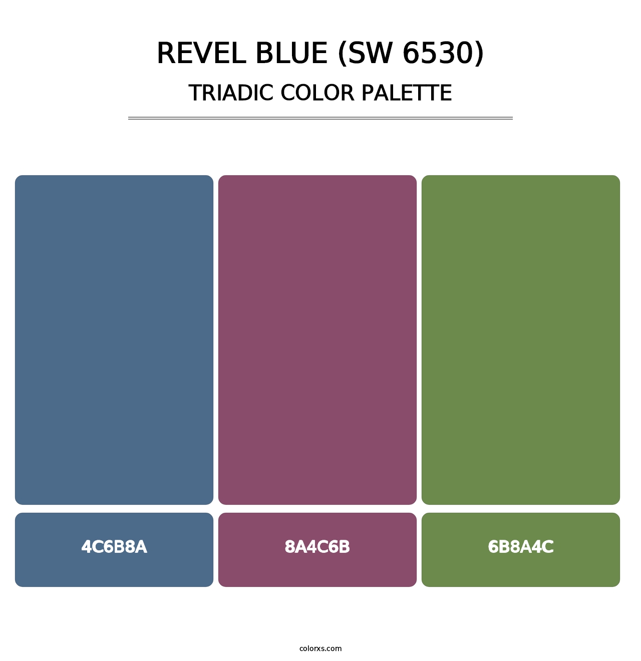 Revel Blue (SW 6530) - Triadic Color Palette