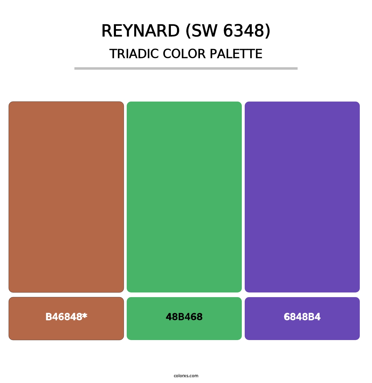 Reynard (SW 6348) - Triadic Color Palette