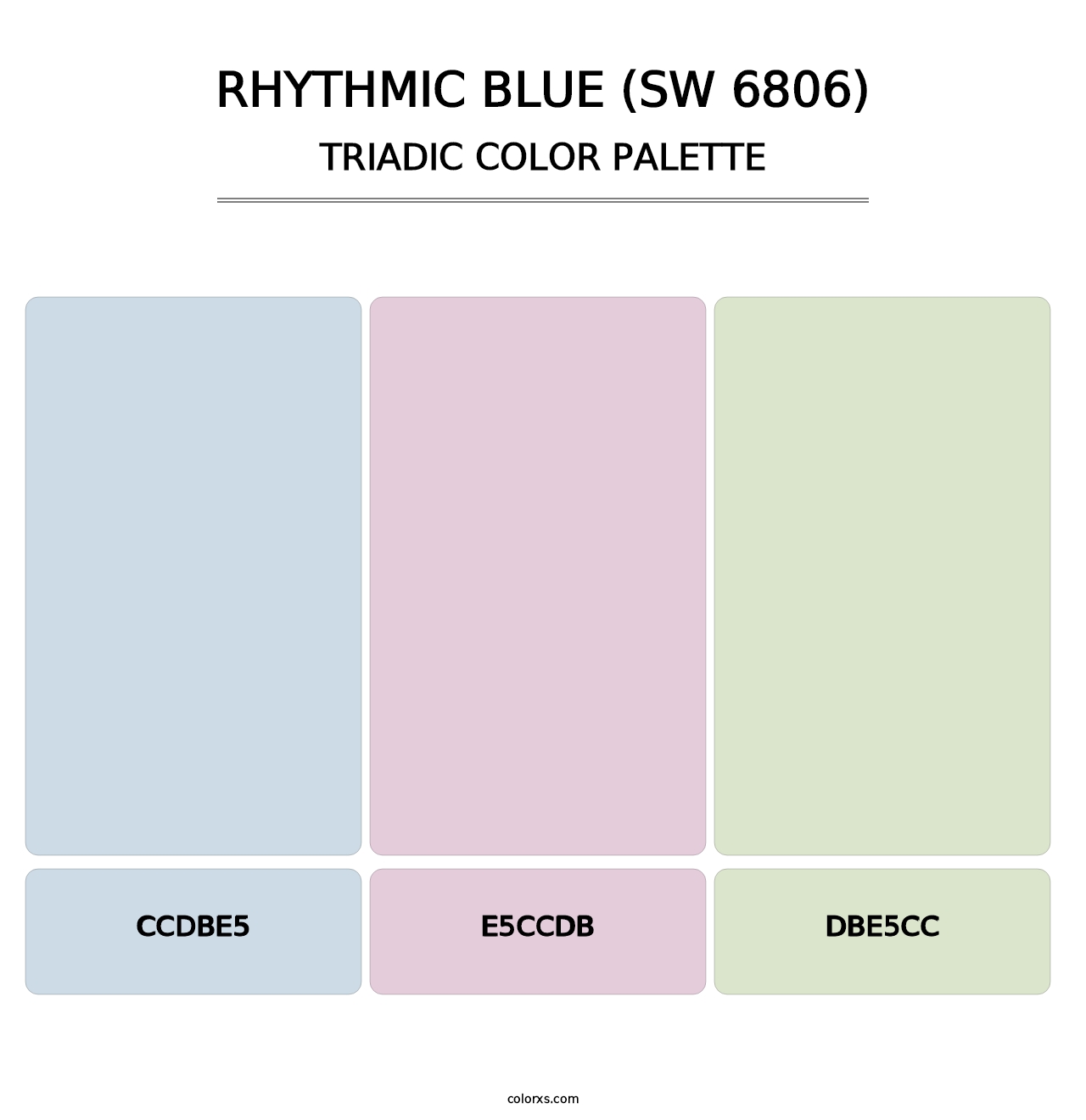 Rhythmic Blue (SW 6806) - Triadic Color Palette
