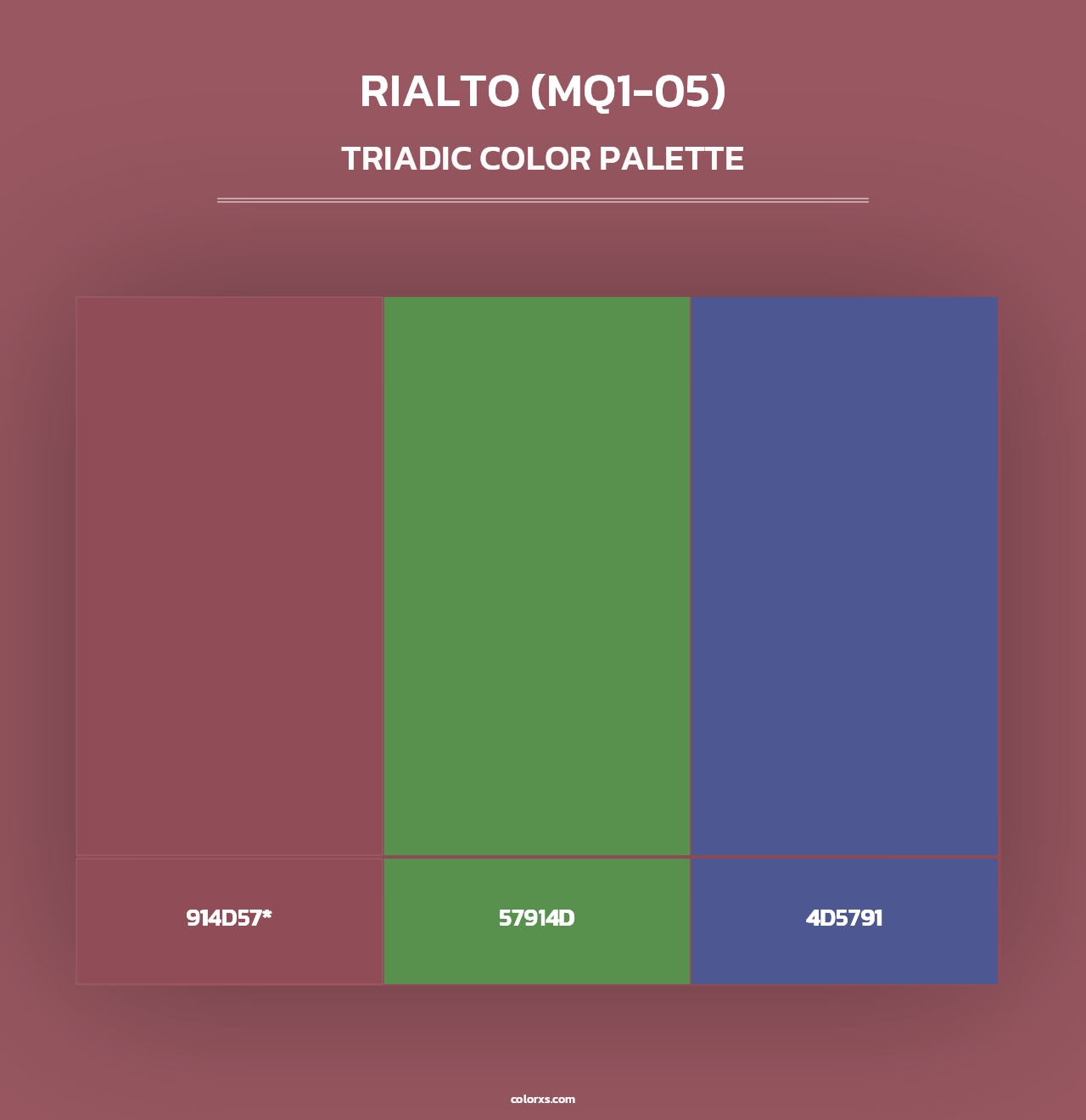 Rialto (MQ1-05) - Triadic Color Palette