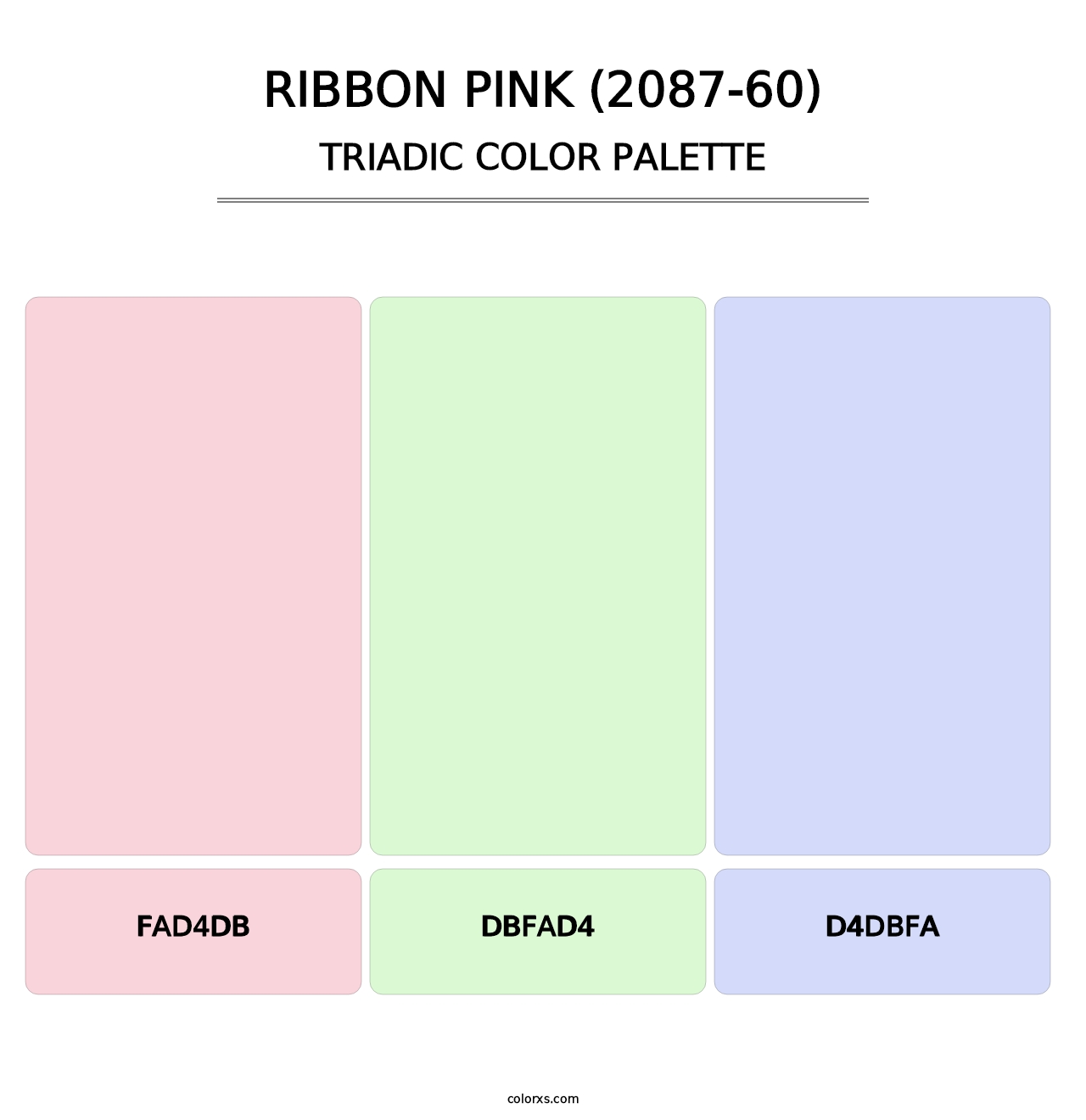 Ribbon Pink (2087-60) - Triadic Color Palette