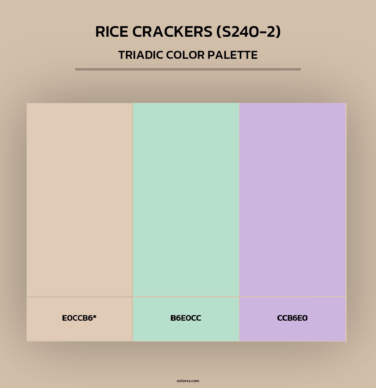 Rice Crackers (S240-2) - Triadic Color Palette