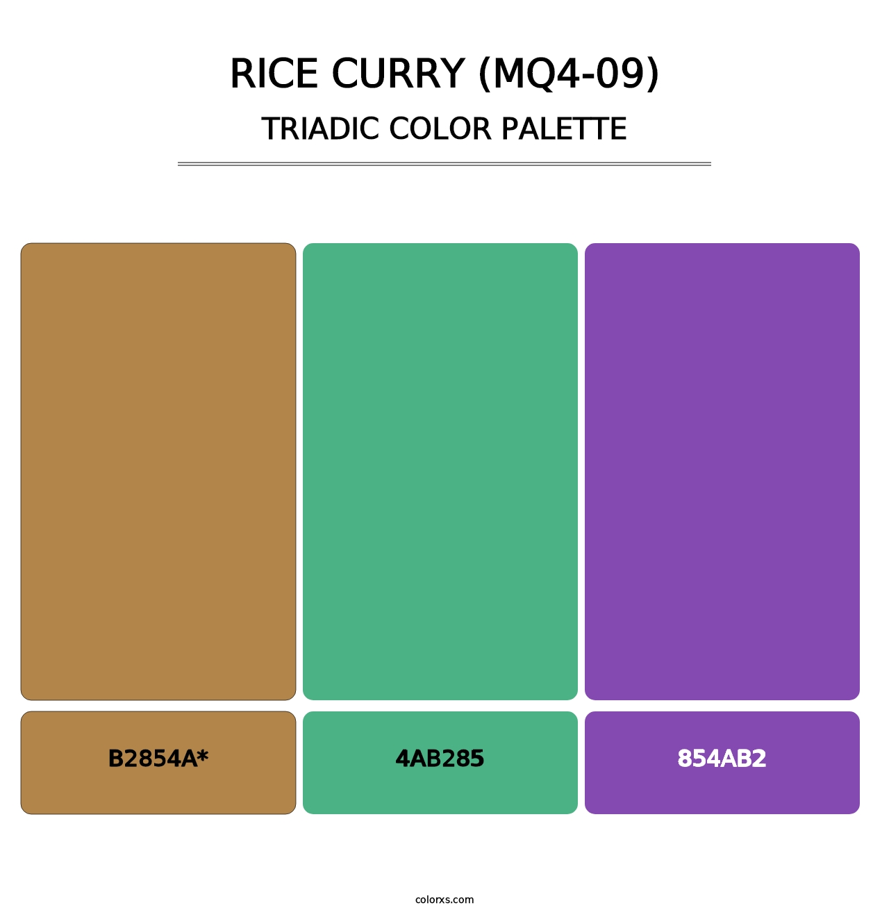 Rice Curry (MQ4-09) - Triadic Color Palette