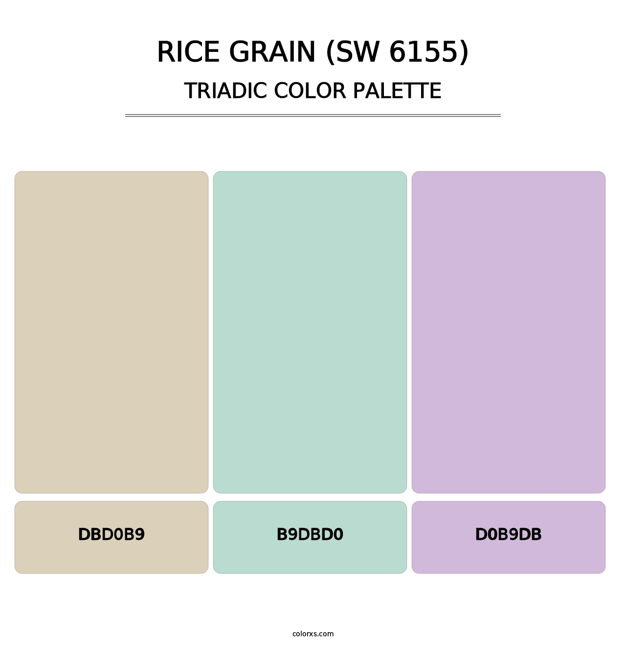 Rice Grain (SW 6155) - Triadic Color Palette