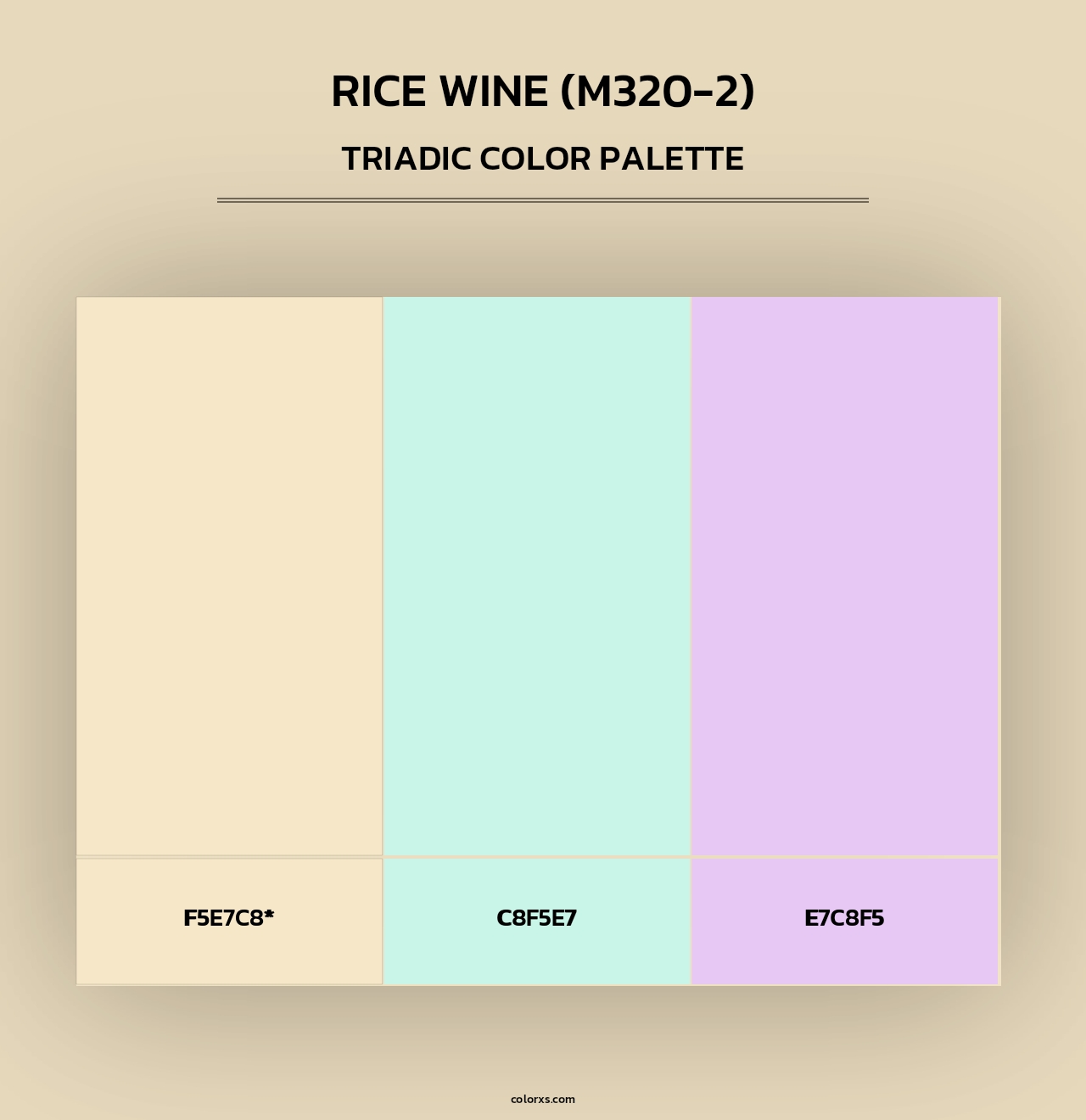 Rice Wine (M320-2) - Triadic Color Palette