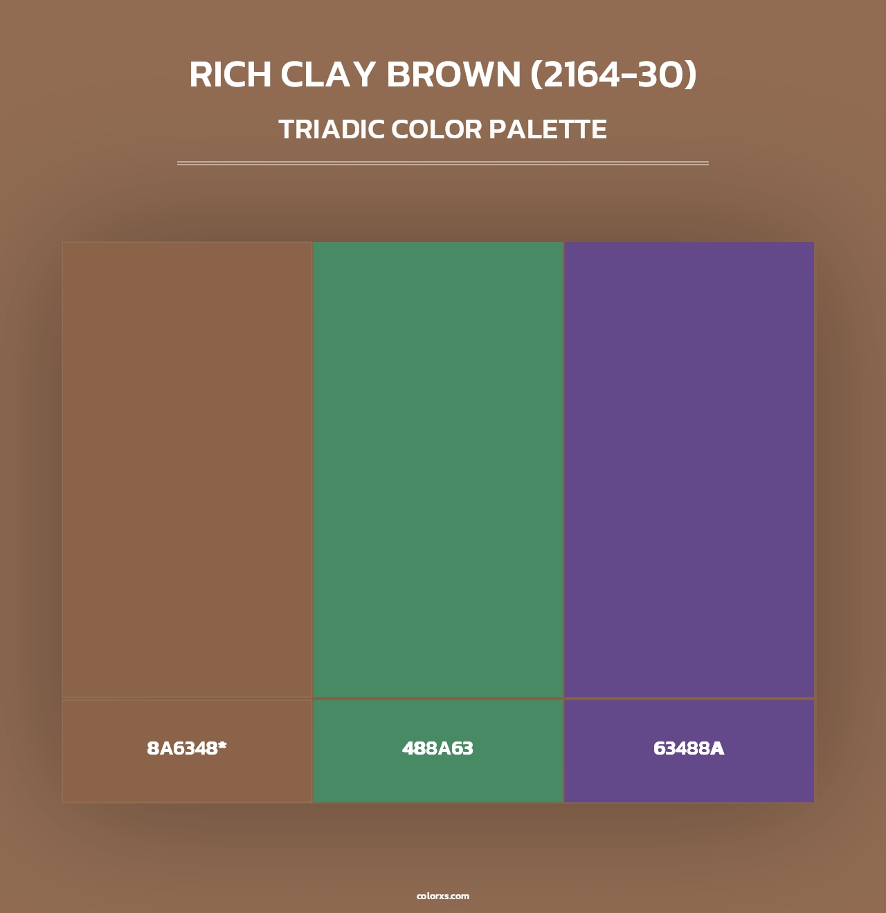 Rich Clay Brown (2164-30) - Triadic Color Palette
