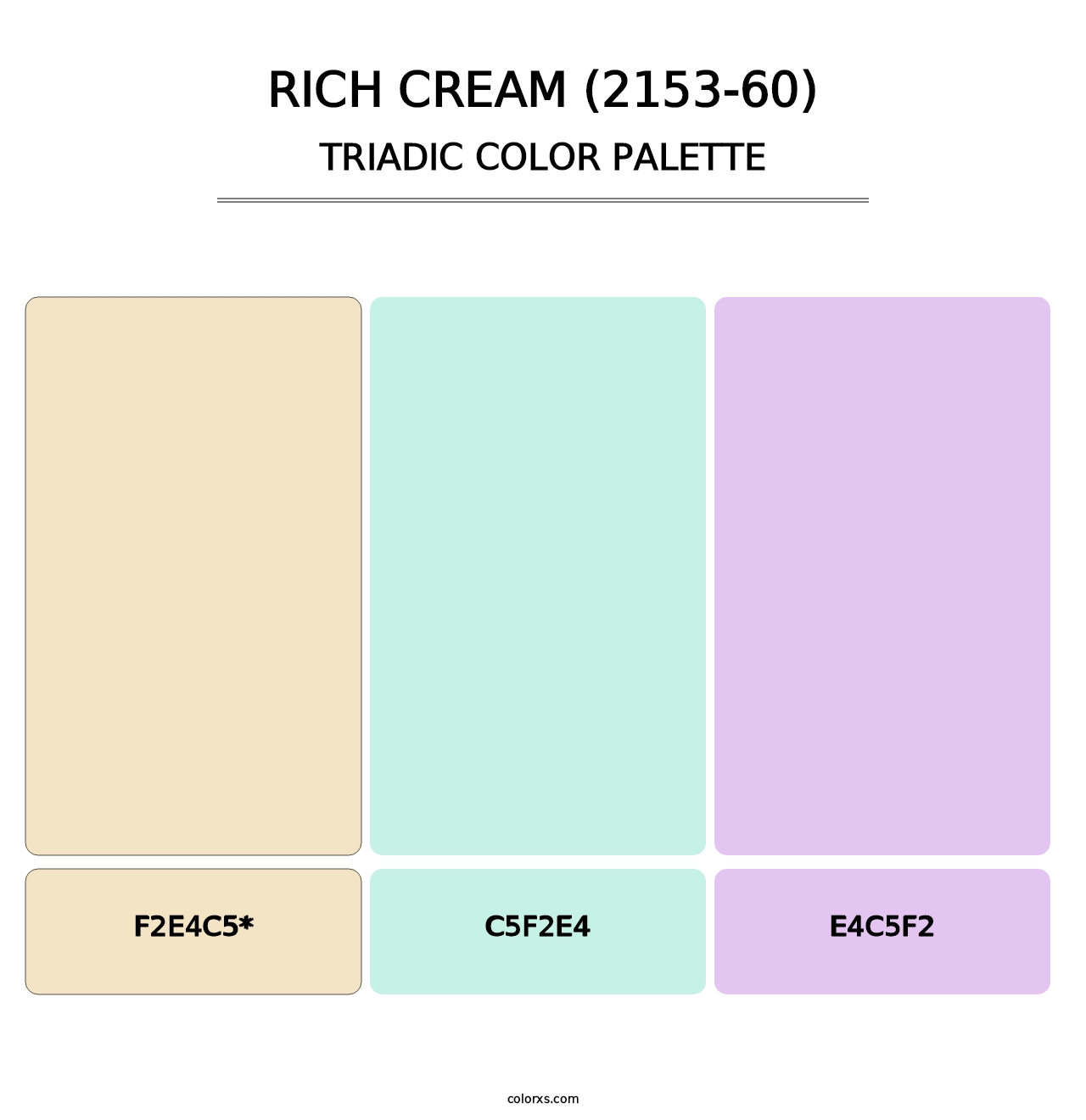 Rich Cream (2153-60) - Triadic Color Palette