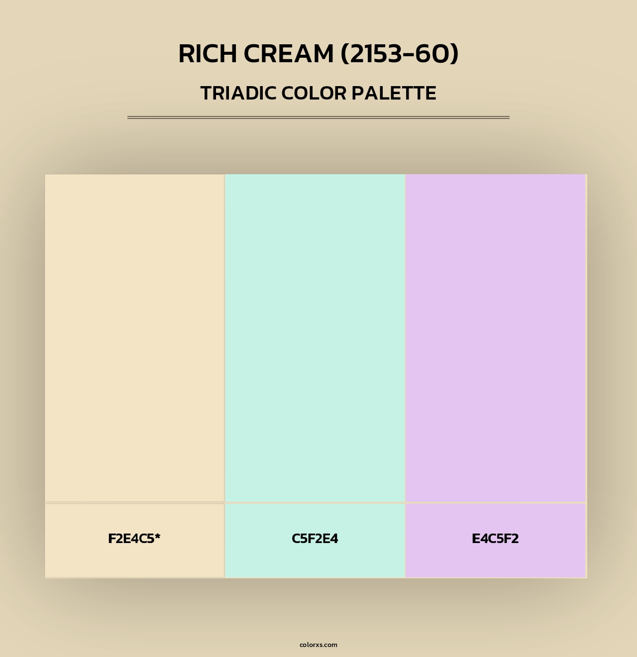Rich Cream (2153-60) - Triadic Color Palette
