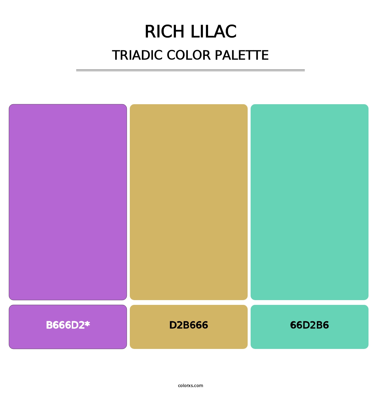 Rich Lilac - Triadic Color Palette