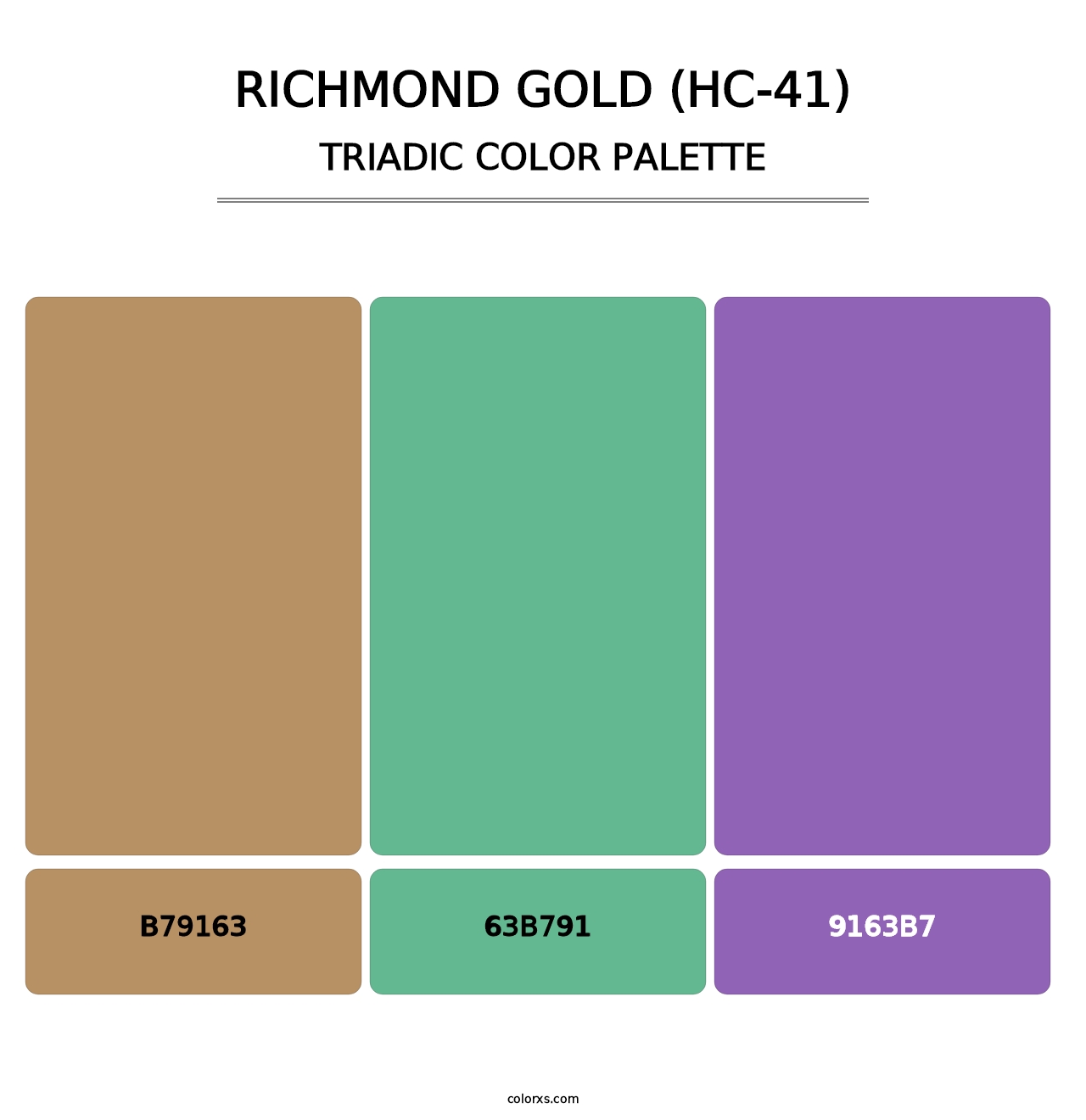 Richmond Gold (HC-41) - Triadic Color Palette