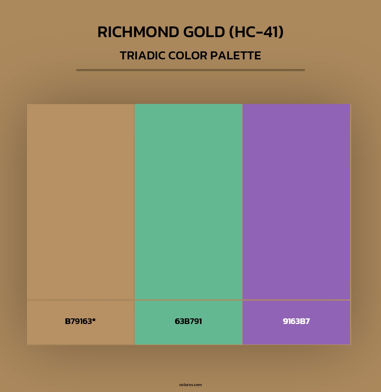 Richmond Gold (HC-41) - Triadic Color Palette