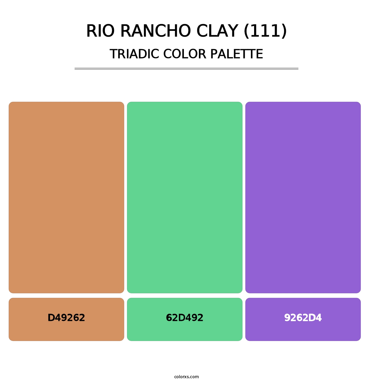 Rio Rancho Clay (111) - Triadic Color Palette