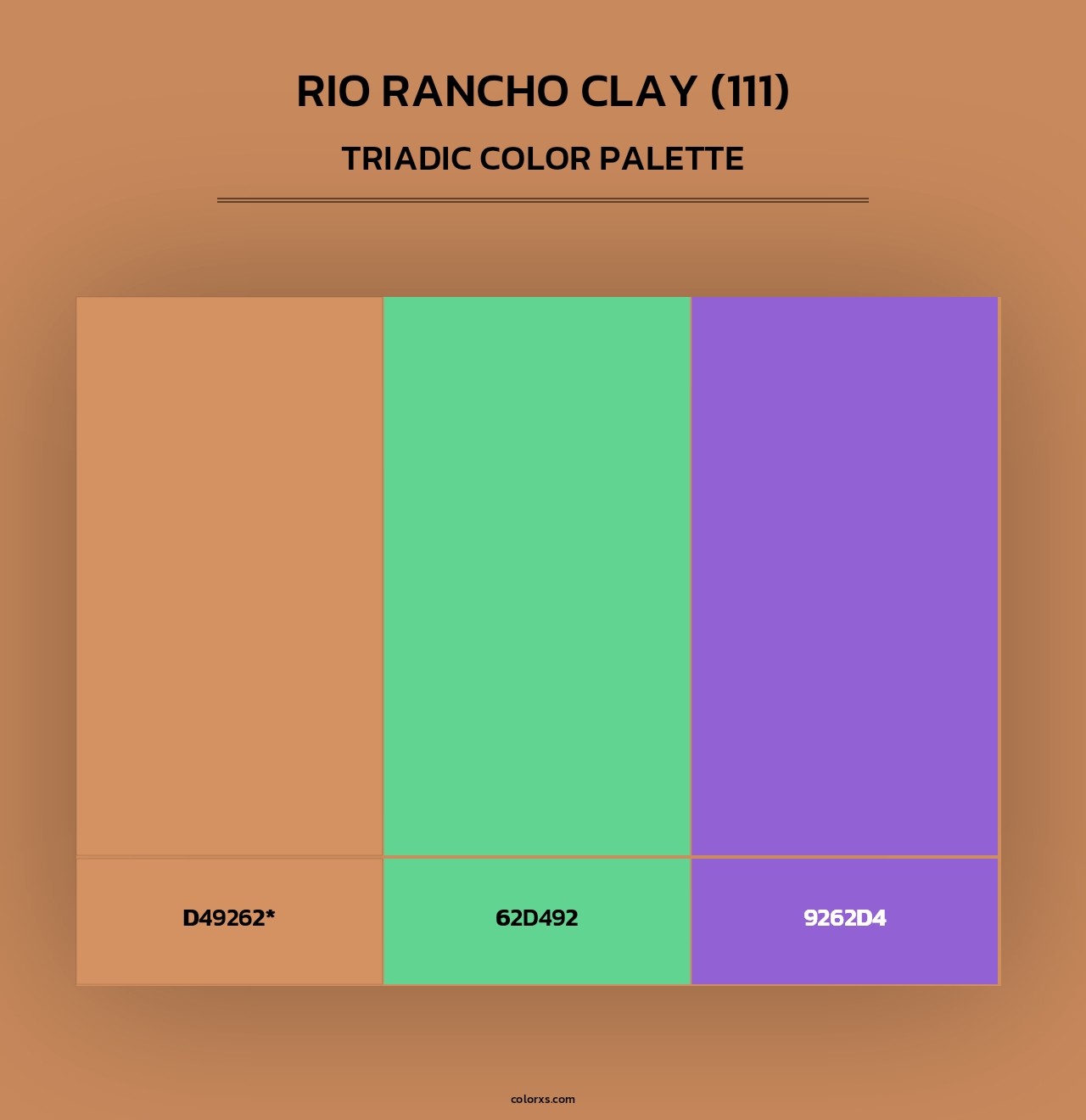 Rio Rancho Clay (111) - Triadic Color Palette